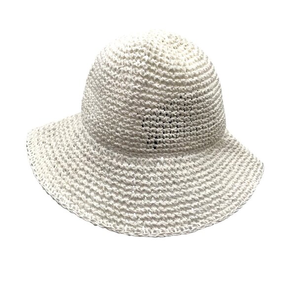 On 34th White Woven Adjustable Hat - Picture 1 of 10
